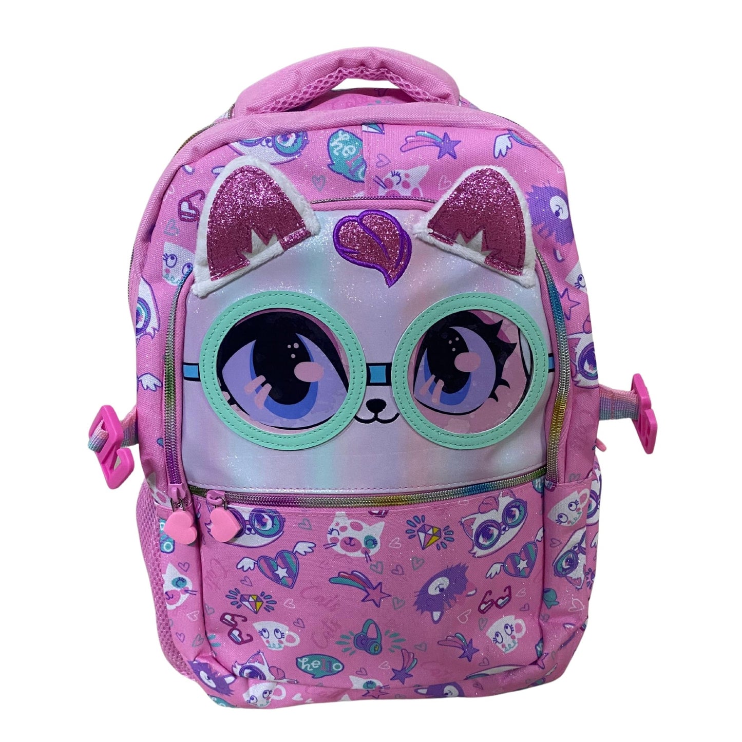 Hot Pink Cat backpack set