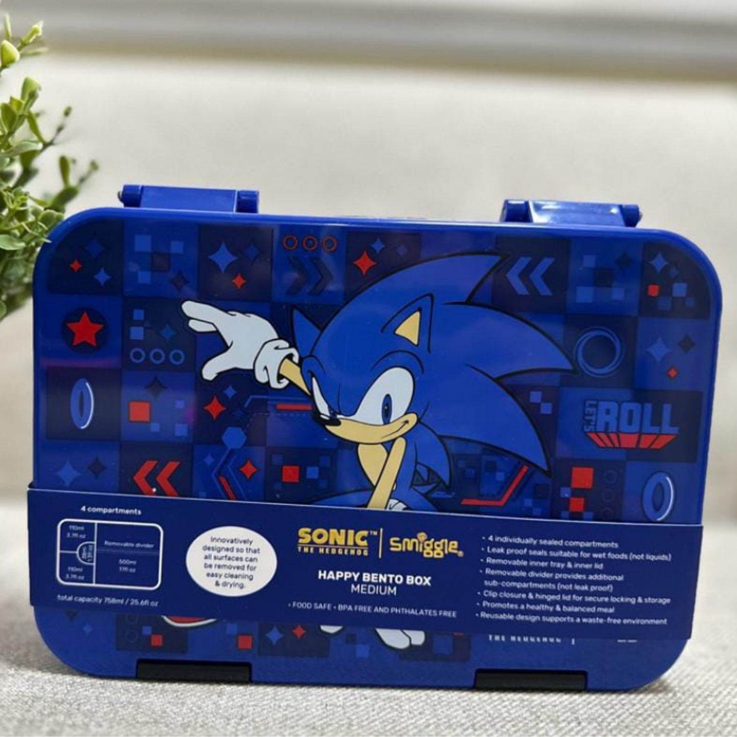 Smiggle Look Alike Sonic Theme Lunch Box