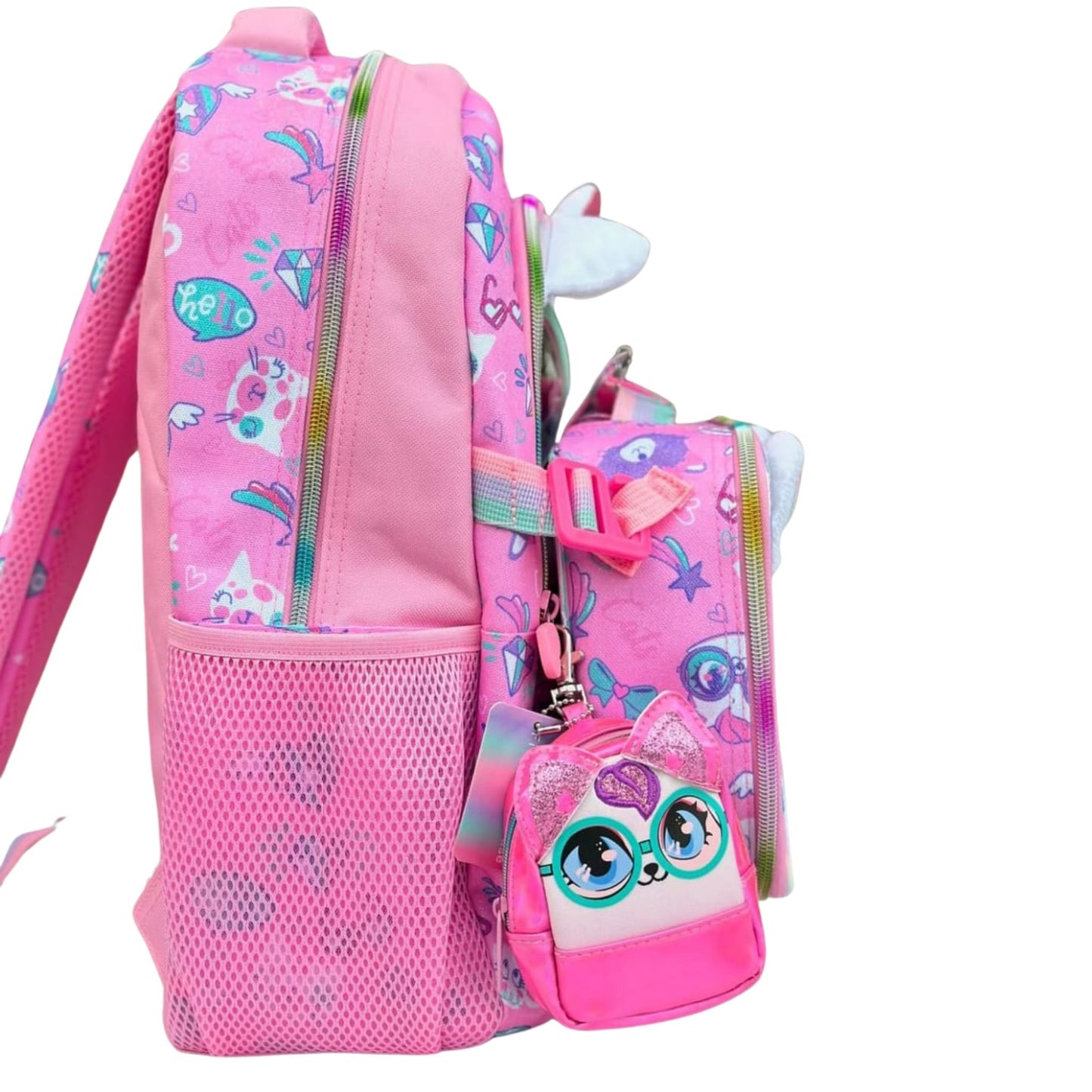 Cute Cat 3 piece backpack set