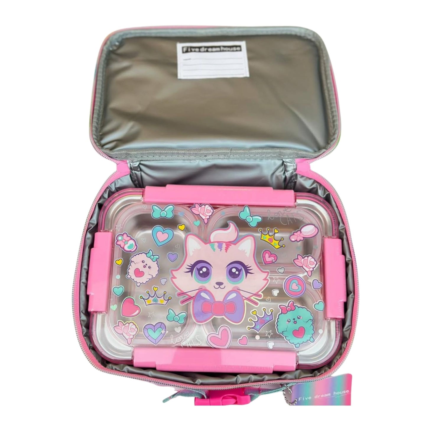 Cute Cat 3 piece backpack set