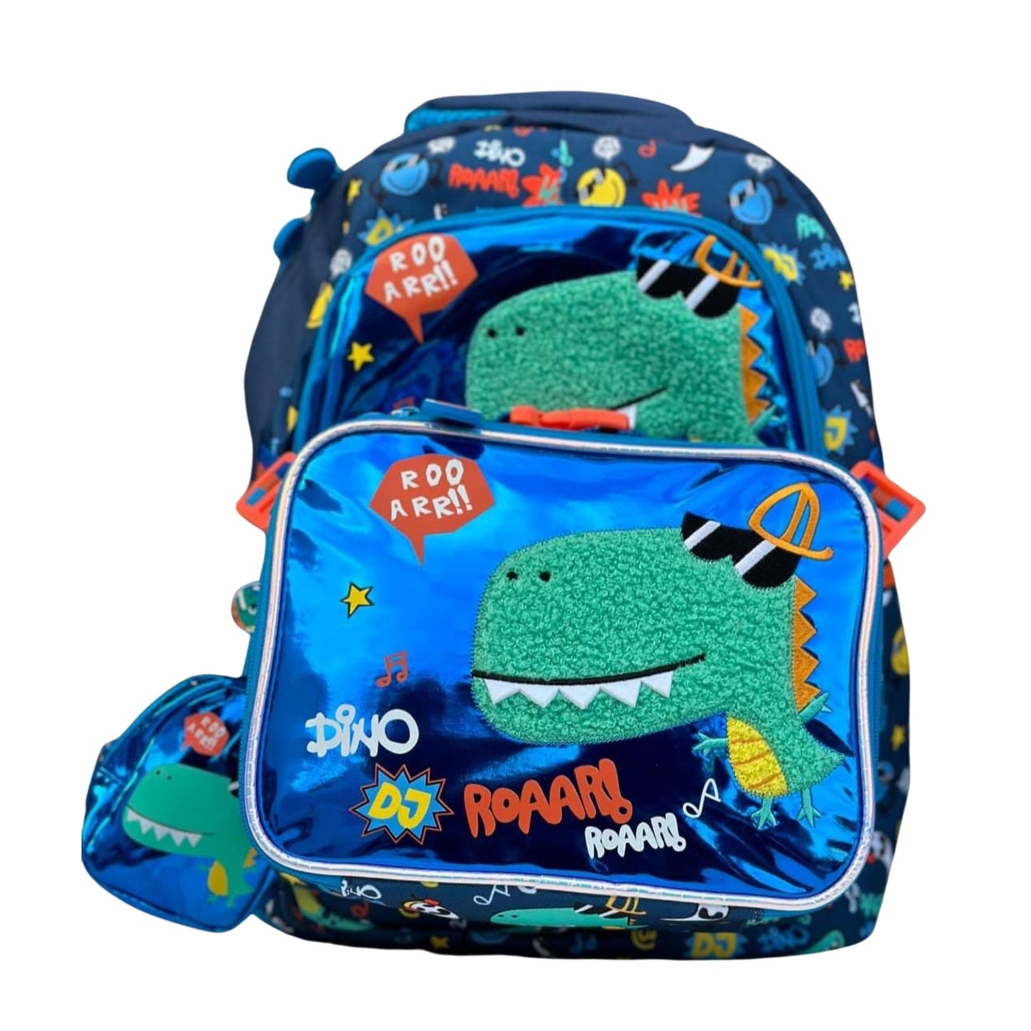 Adorable Dino 3 piece backpack set