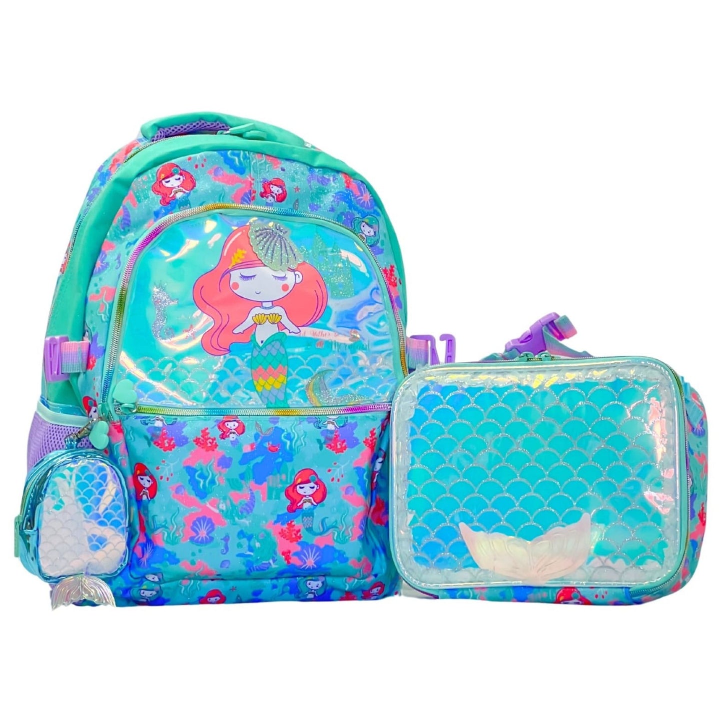 Stylish Mermaid 3 piece backpack set