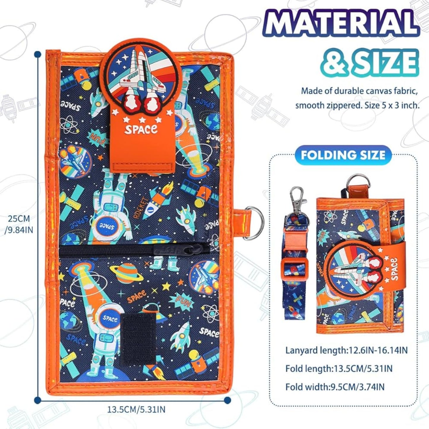 Vest series spaceship wallet with long strep