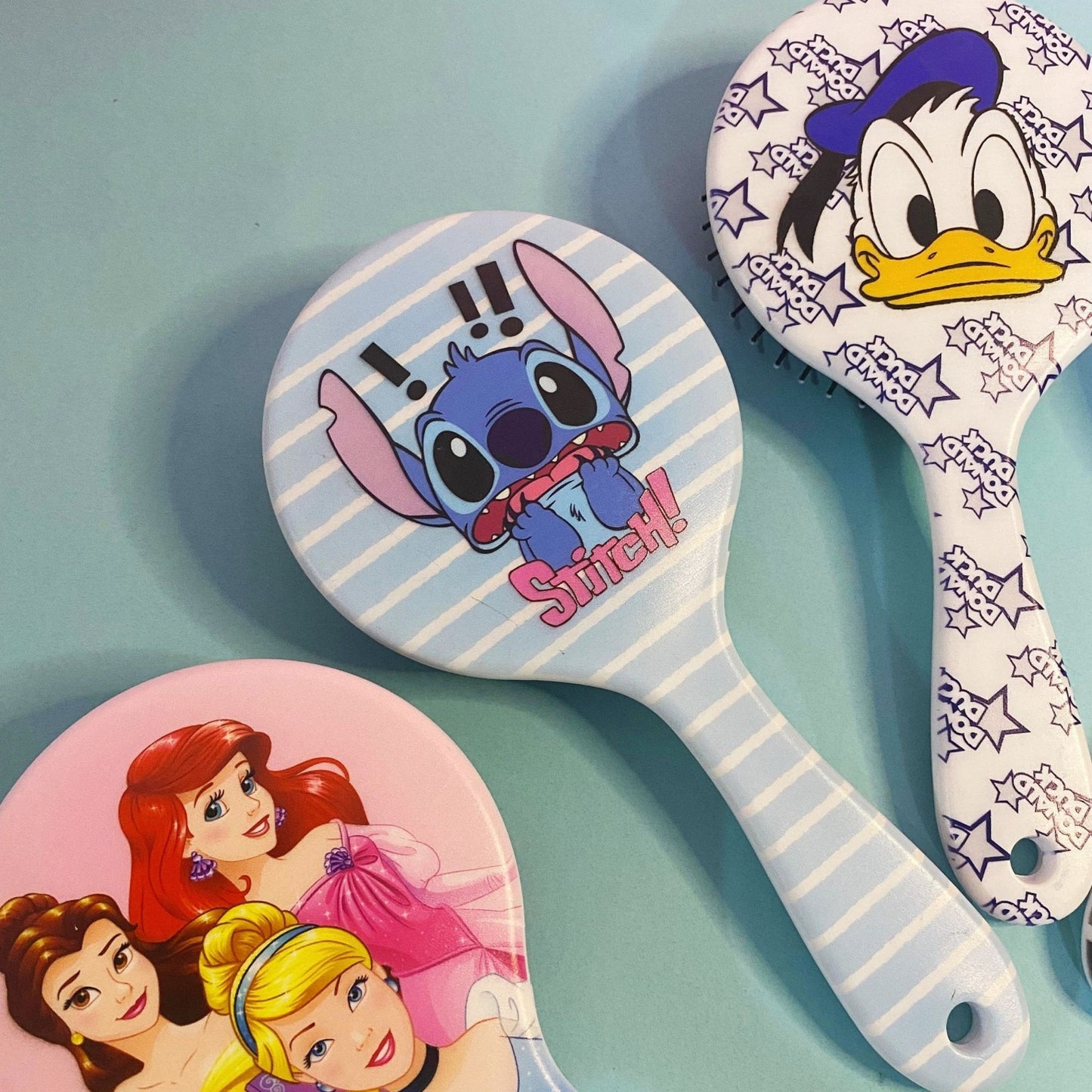 Big size round disney hair brush
