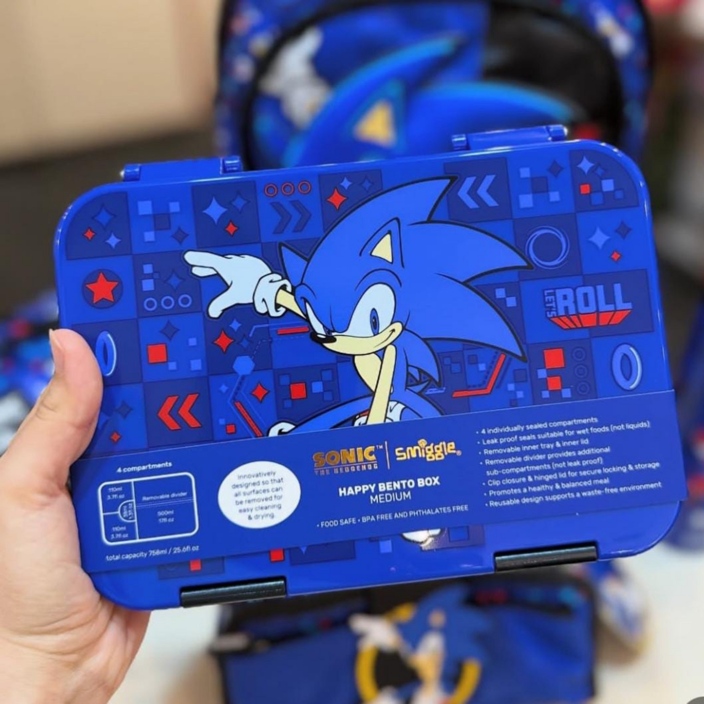 Smiggle Look Alike Sonic Theme Lunch Box