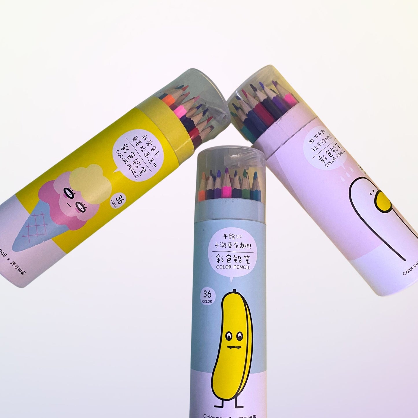 36 piece color pack with attached sharpener