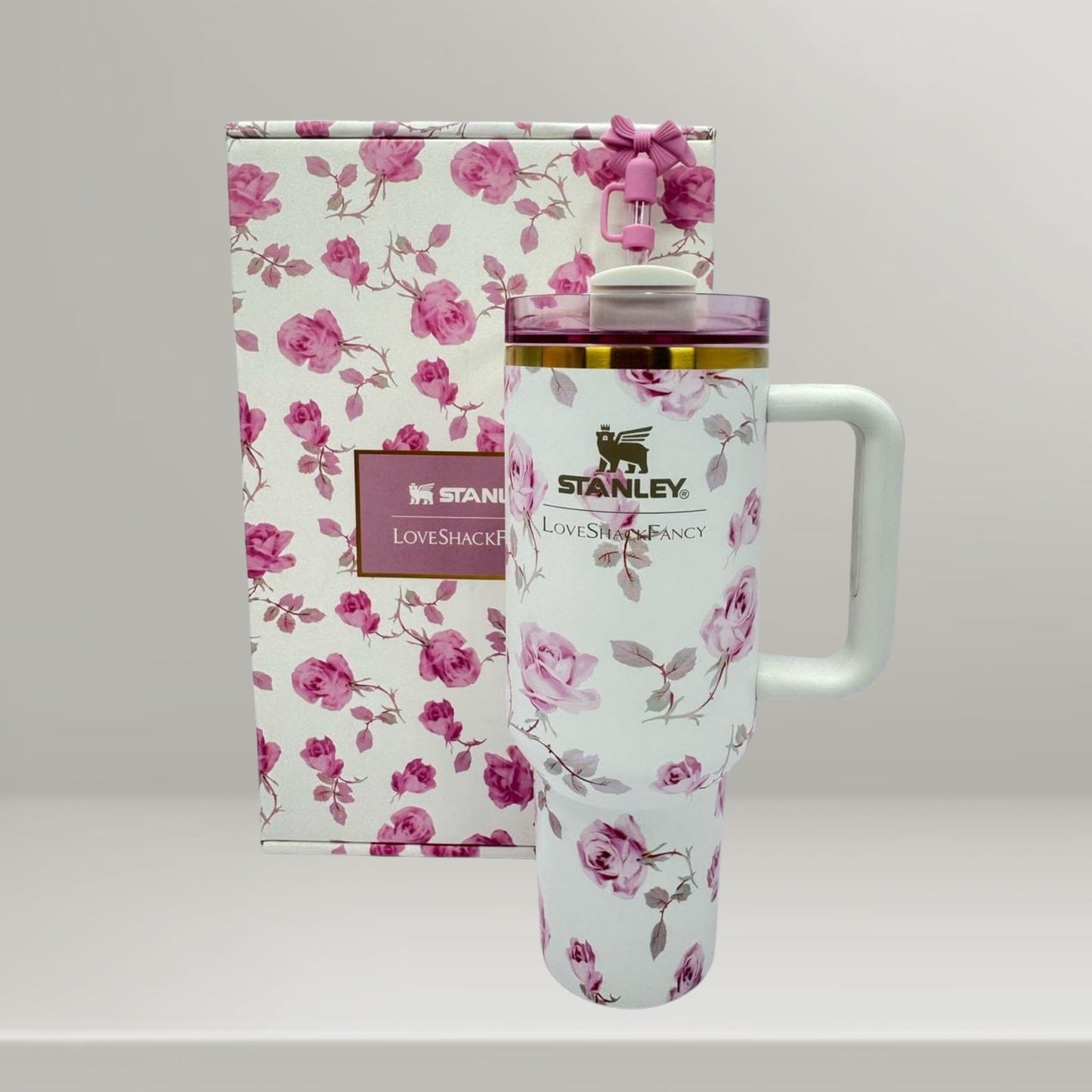 Stanley White Floral Tumbler