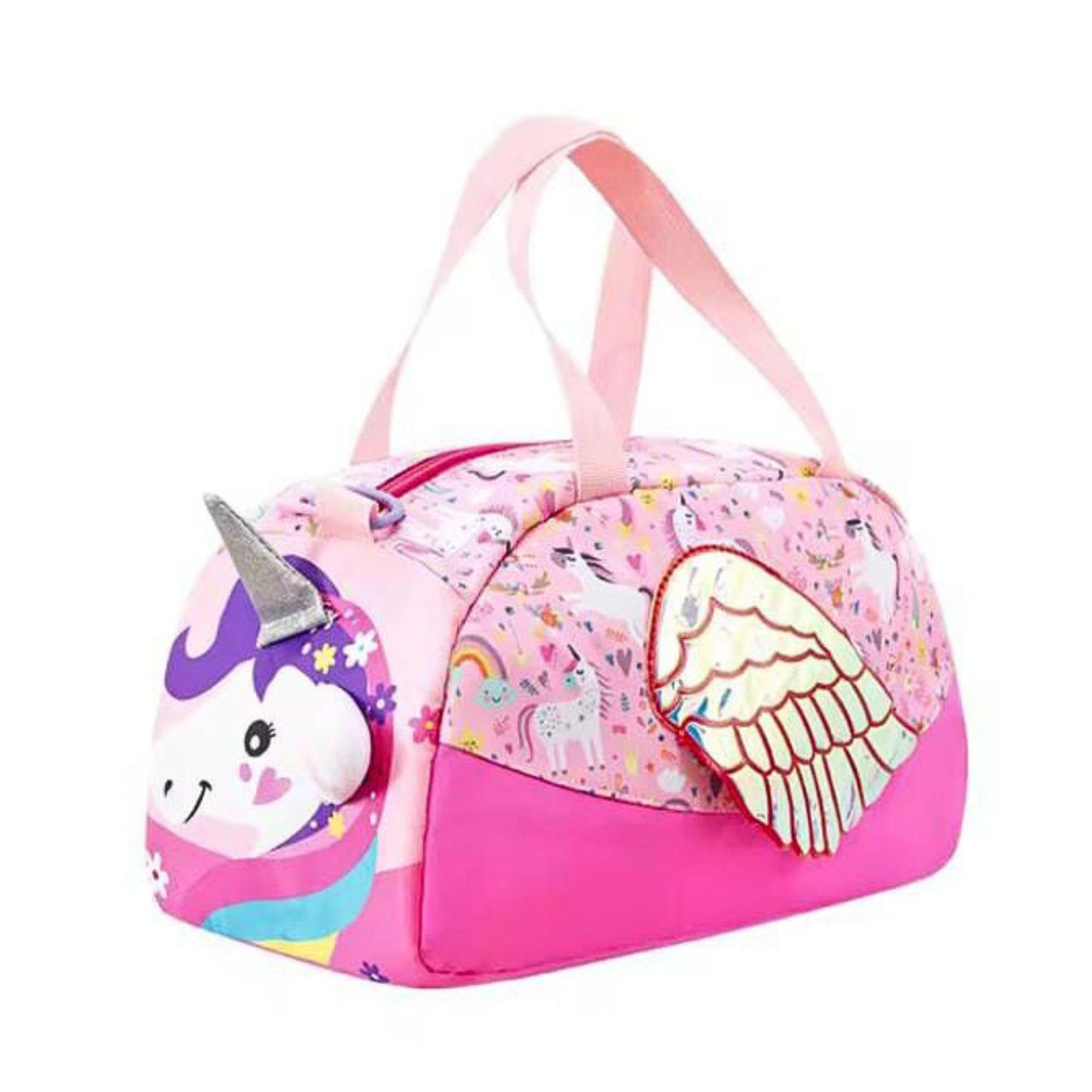 Vest look Alike Dark Pink Unicorn Travel Bag