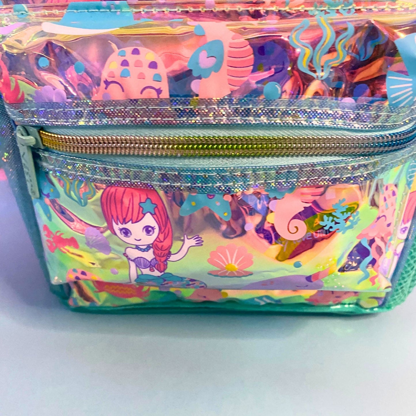 Holographic vest series mermaid picnic backpack