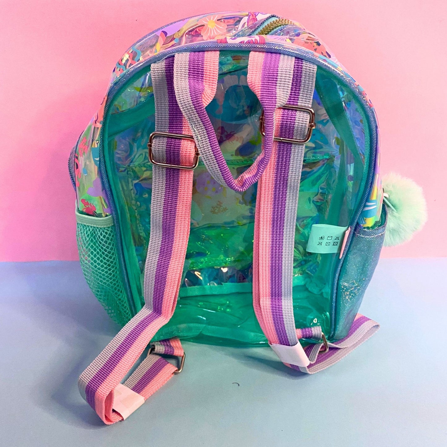 Holographic vest series mermaid picnic backpack