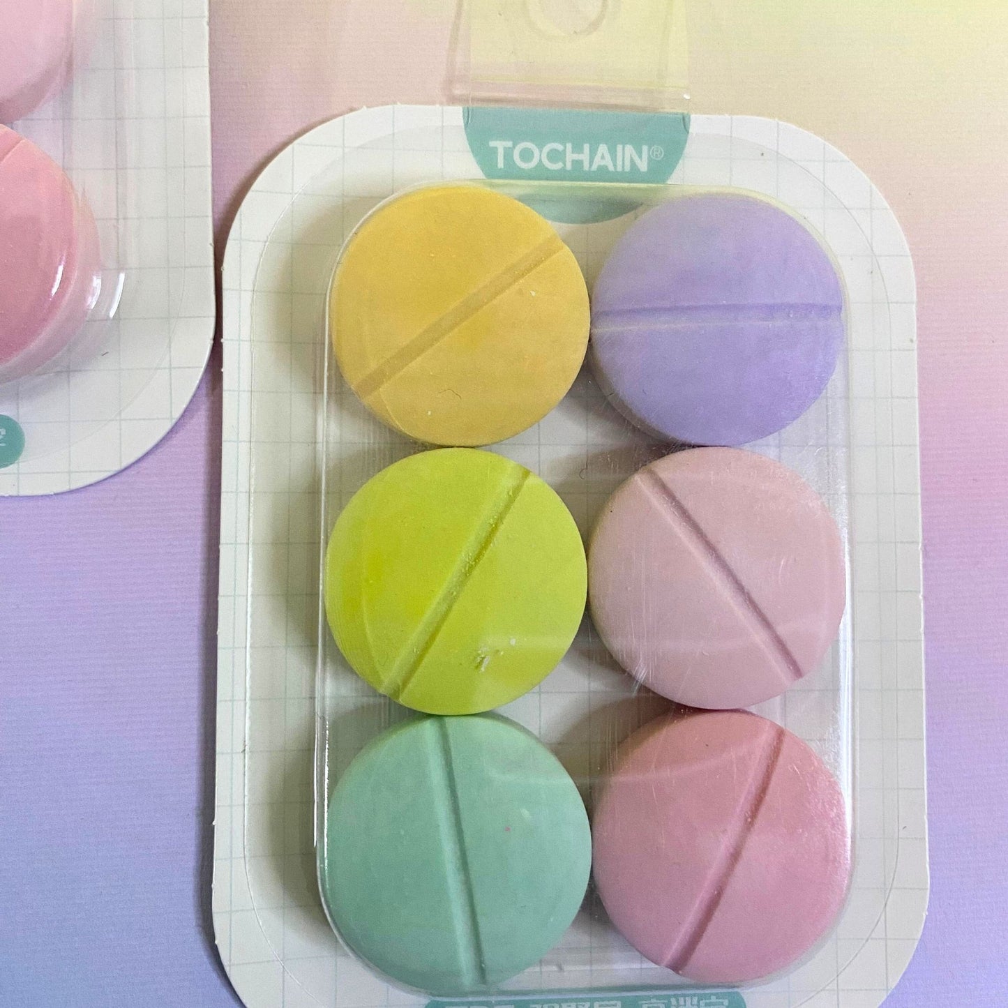 Pastel medicine eraser