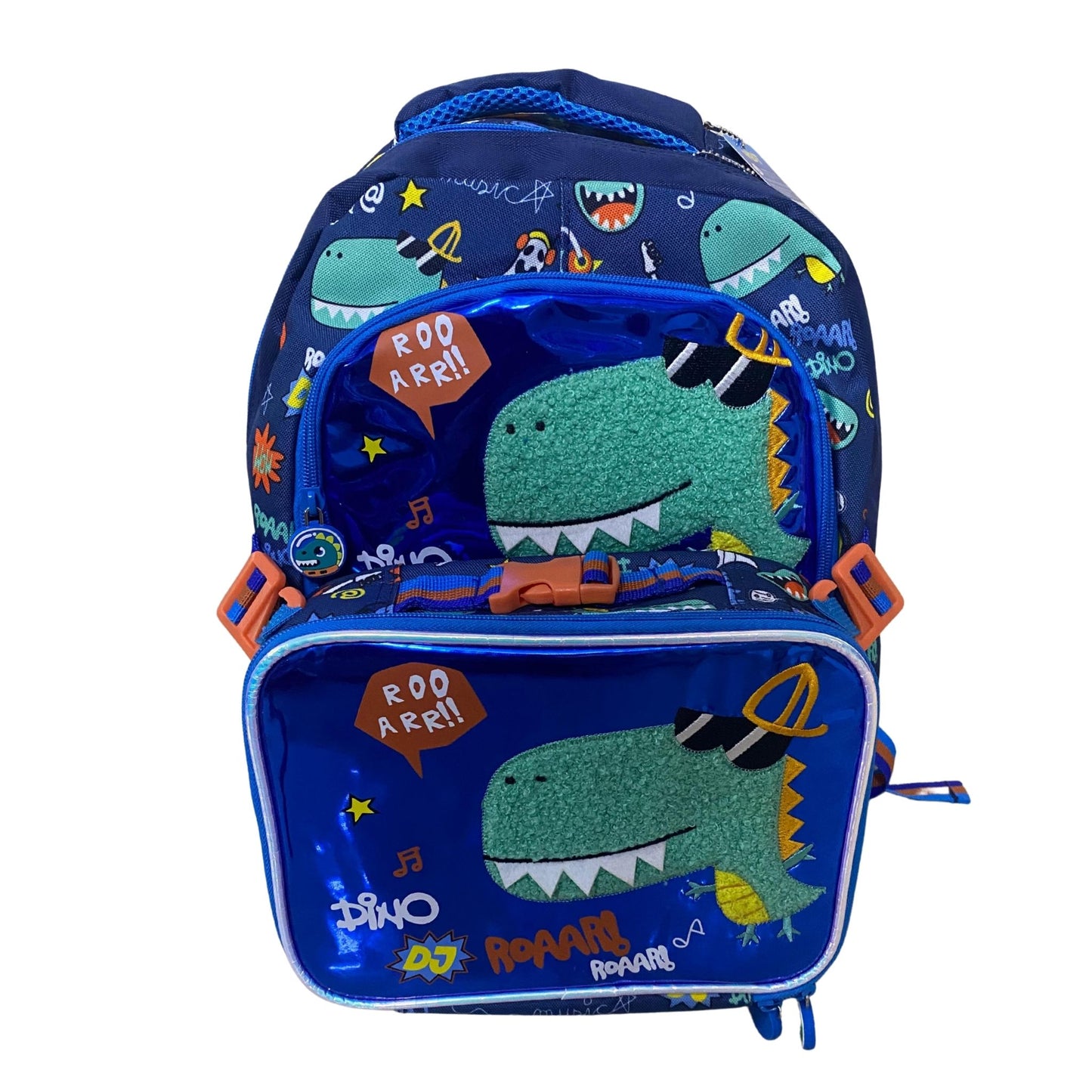 Blue Dino backpack set