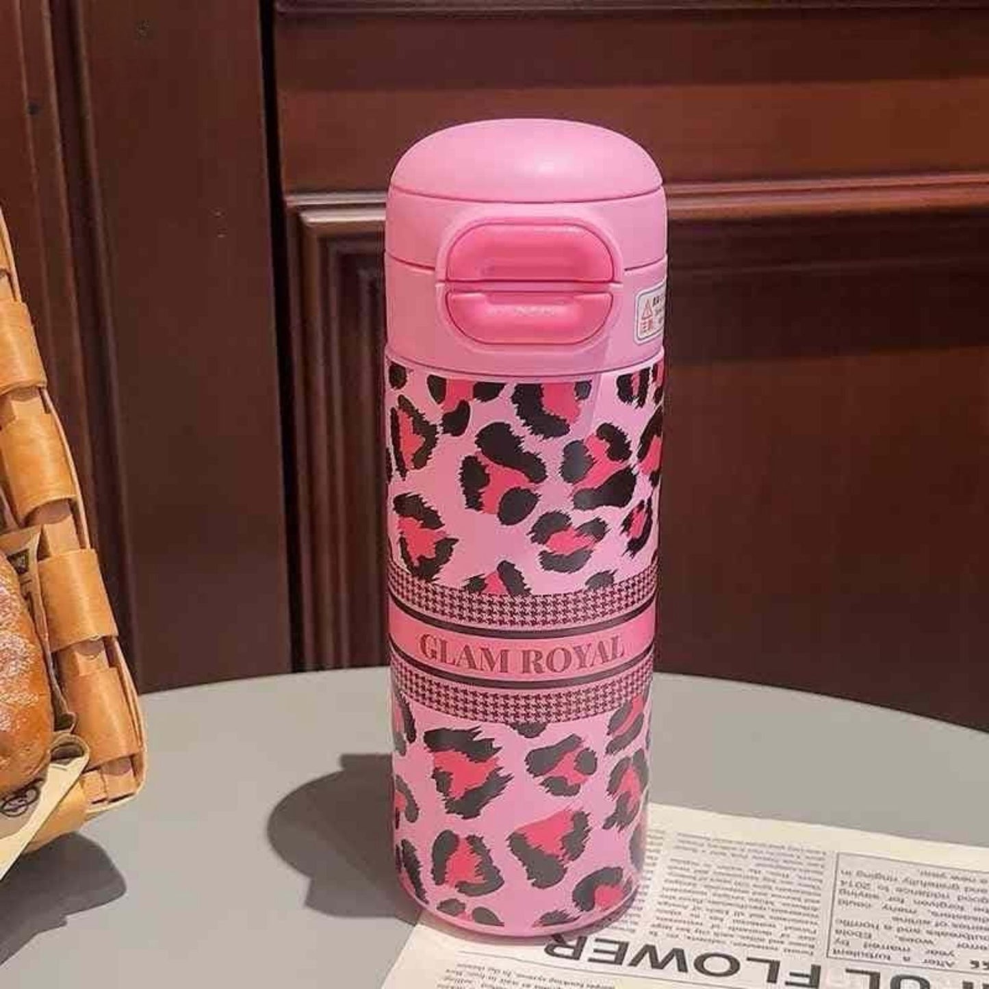 Tiger print insulated bottles