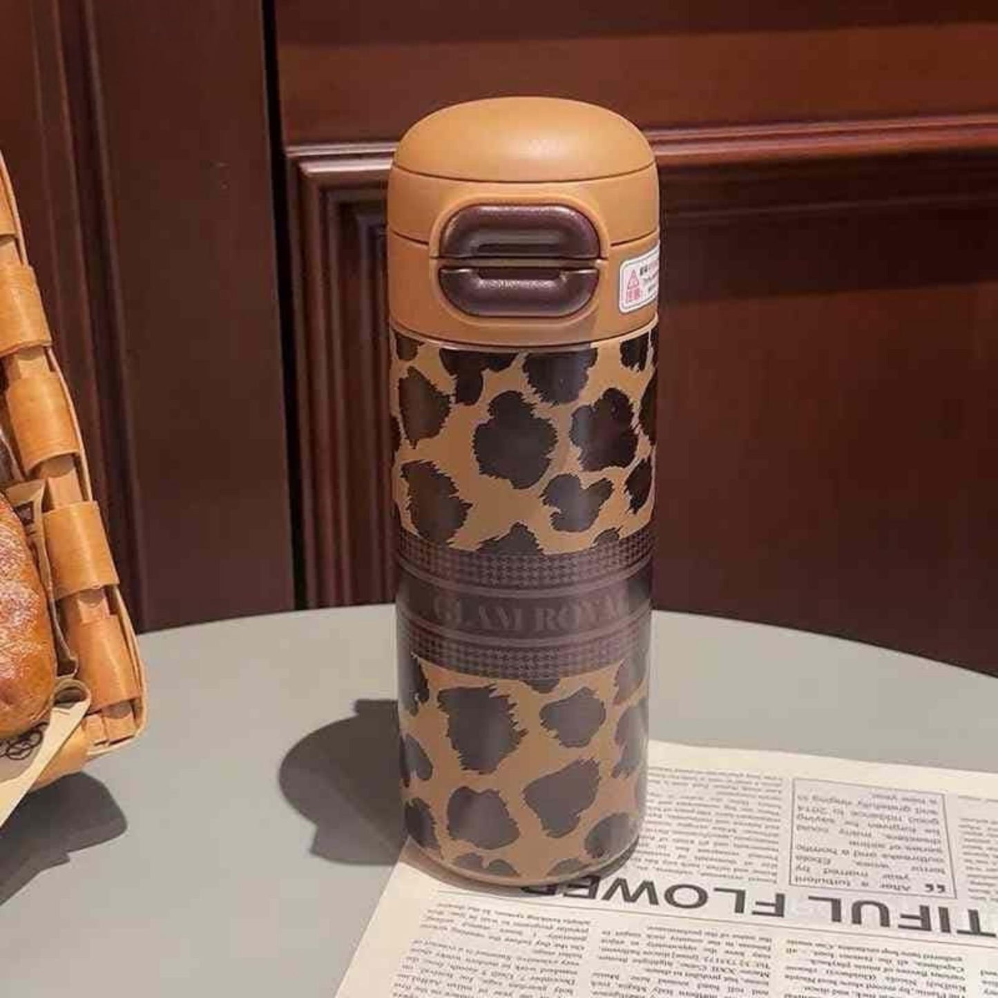 Tiger print insulated bottles