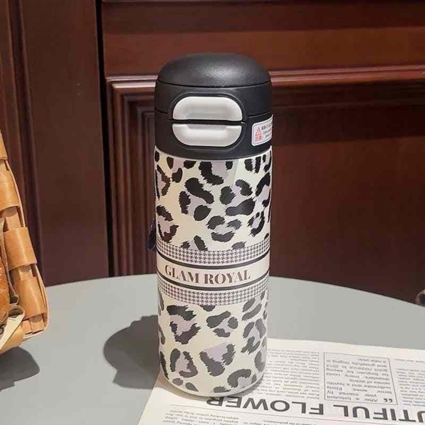 Tiger print insulated bottles