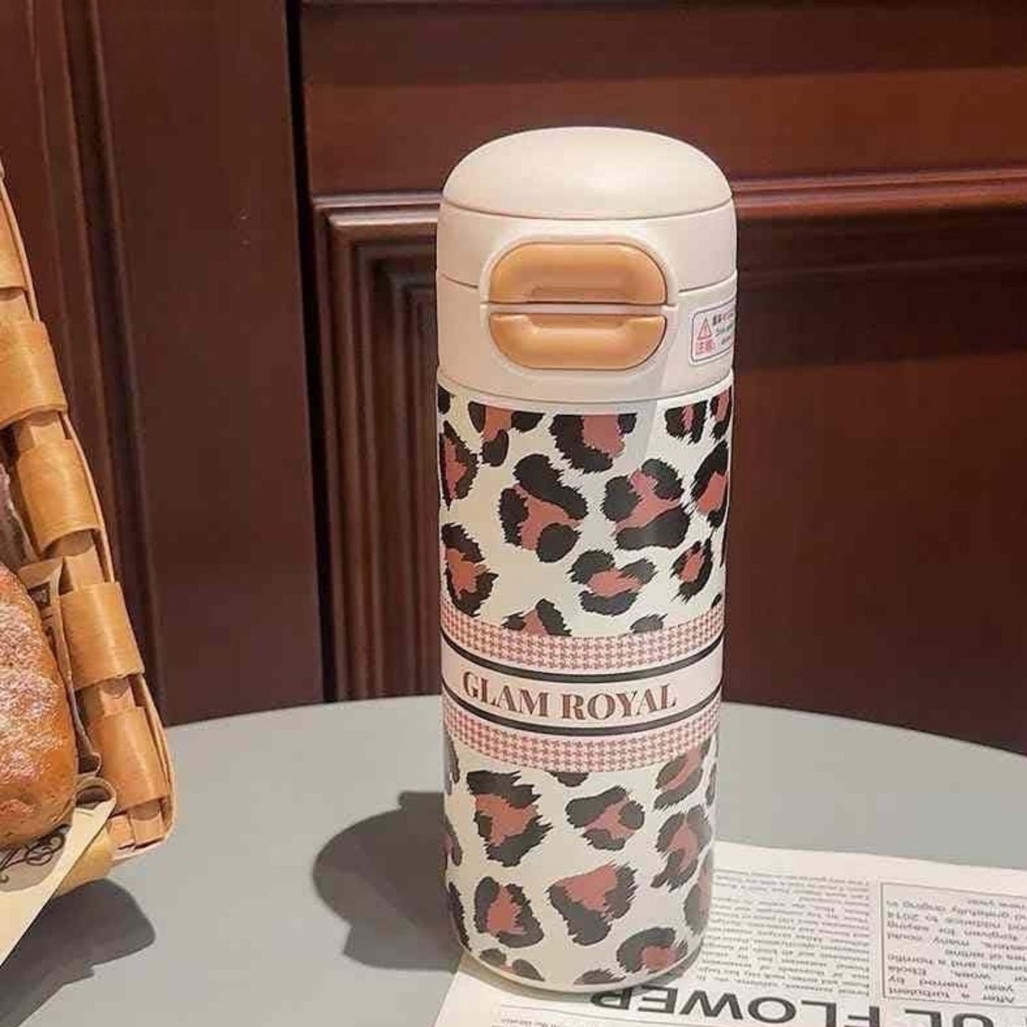 Tiger print insulated bottles