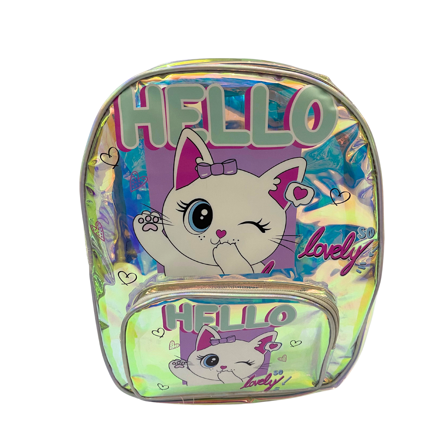 Holographic Cat Backpack