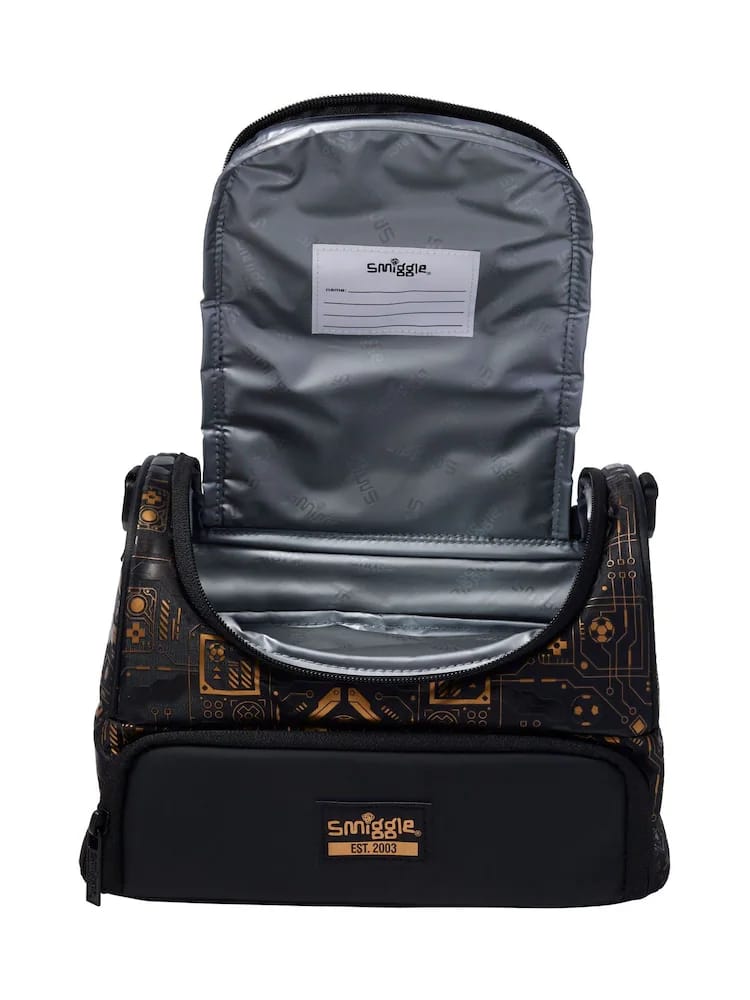 Smiggle Black Goal Theme Lunch Bag