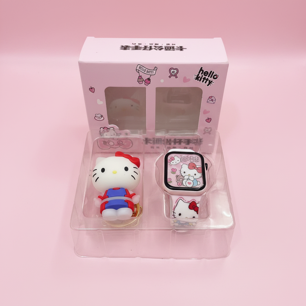 Kitty digitals watch gift pack with keychain