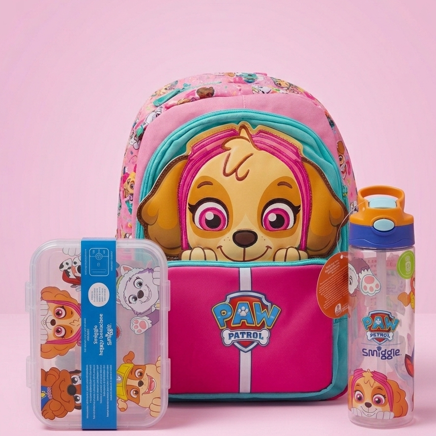 Paw Petrol Theme Bundle (14-inch bag, lunch box, water bottle)