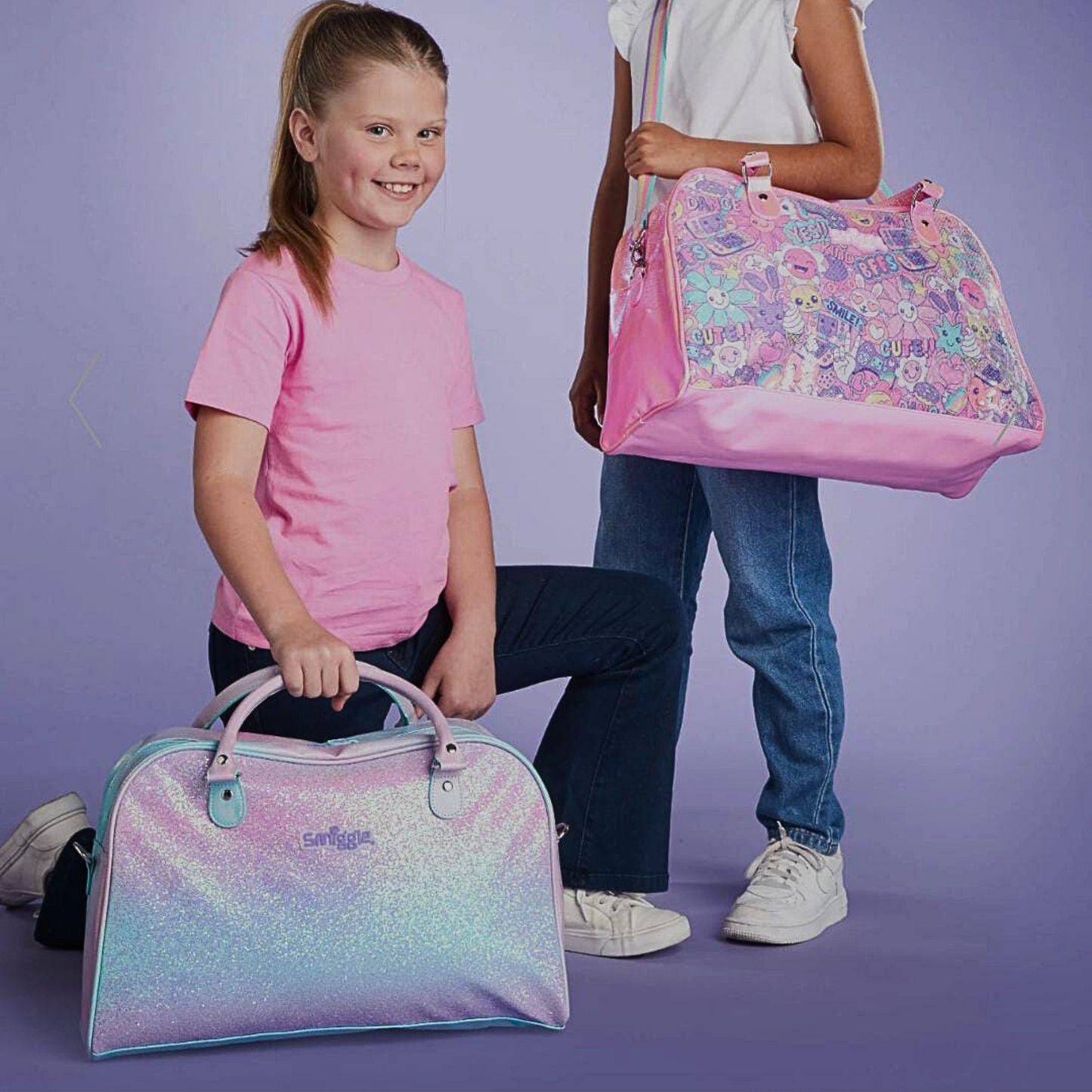 Pink Flower Theme Travel Bag