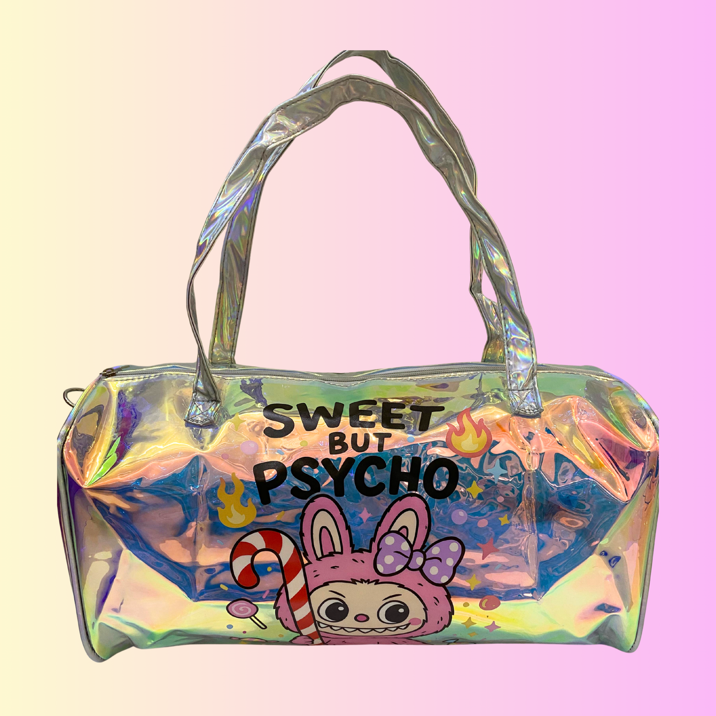 Holographic Sweet Labubu Travel Bag