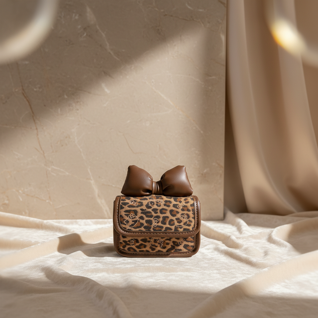 Kitty Bow Velvet Textured bags