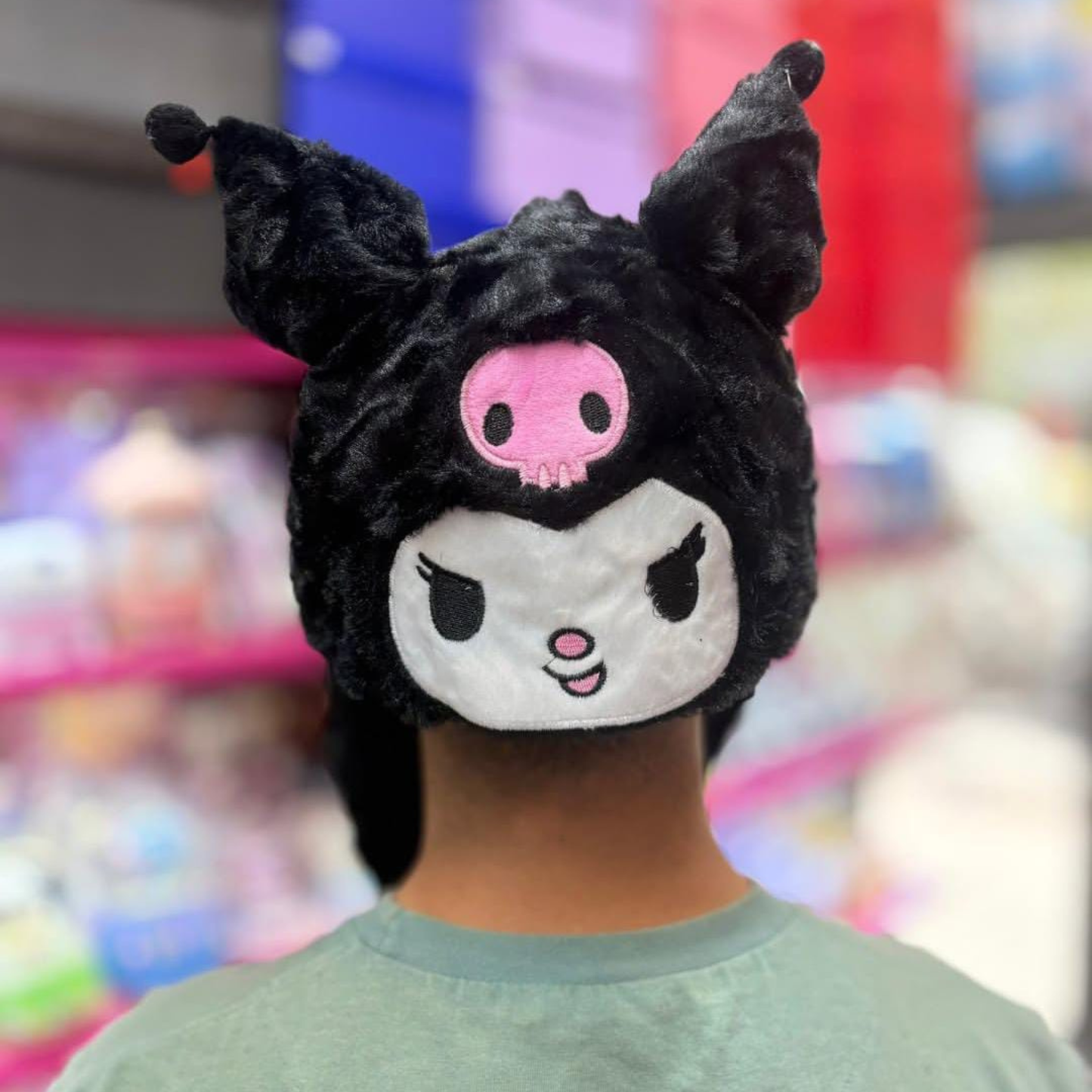 Dancing Ear Black Kuromi Winter Cap