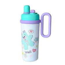 Purple green bunny tumbler