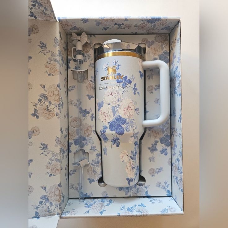 Stanley Blue Floral Tumbler