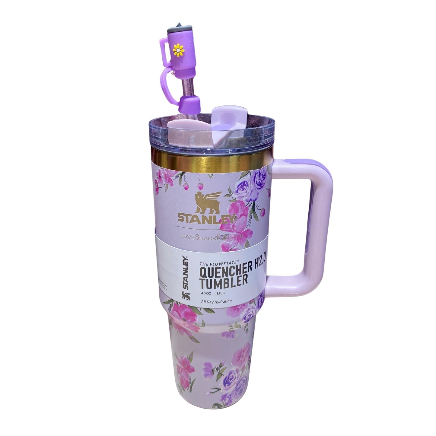 Stanley Purple Floral Tumbler