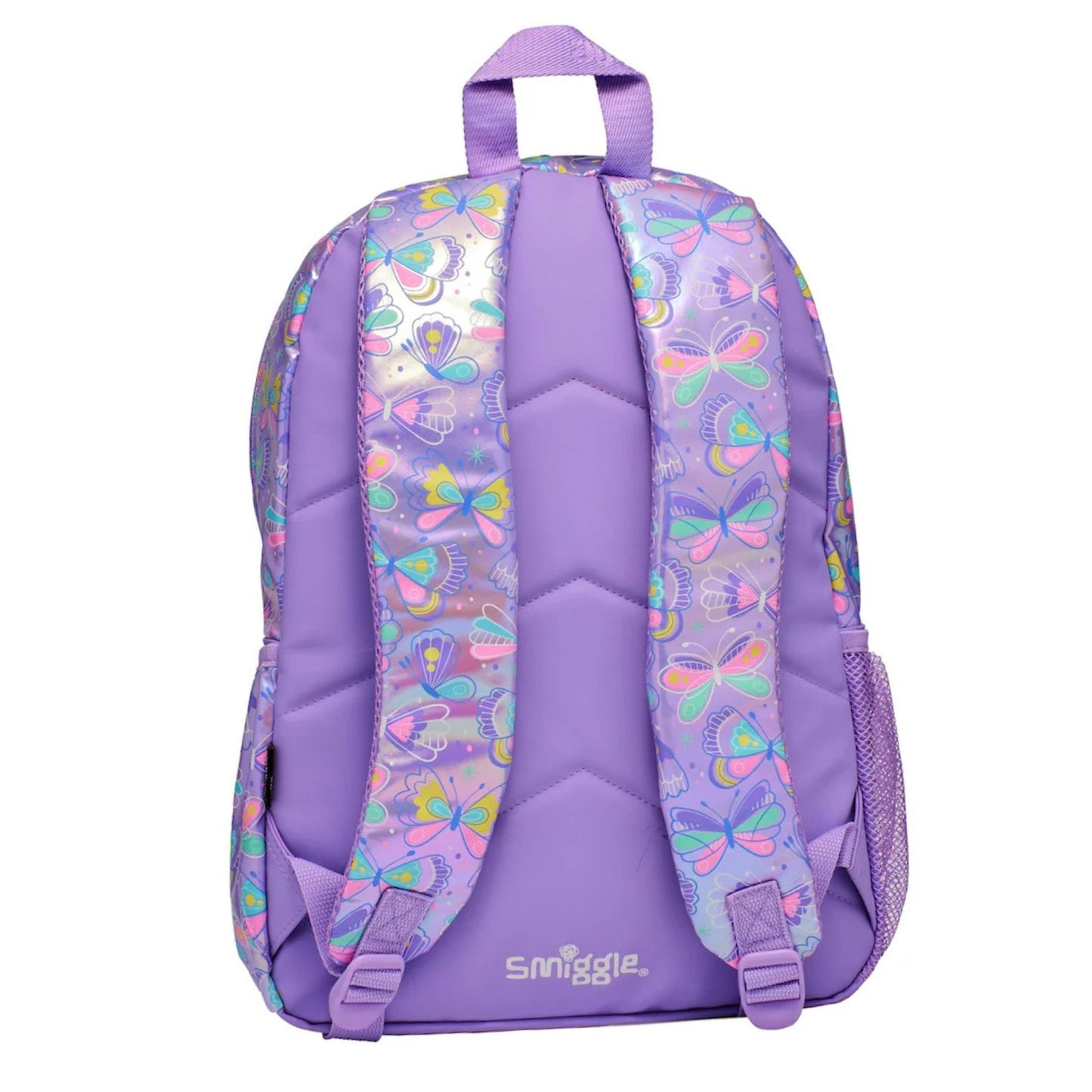 Smiggle purple butterfly theme backpack