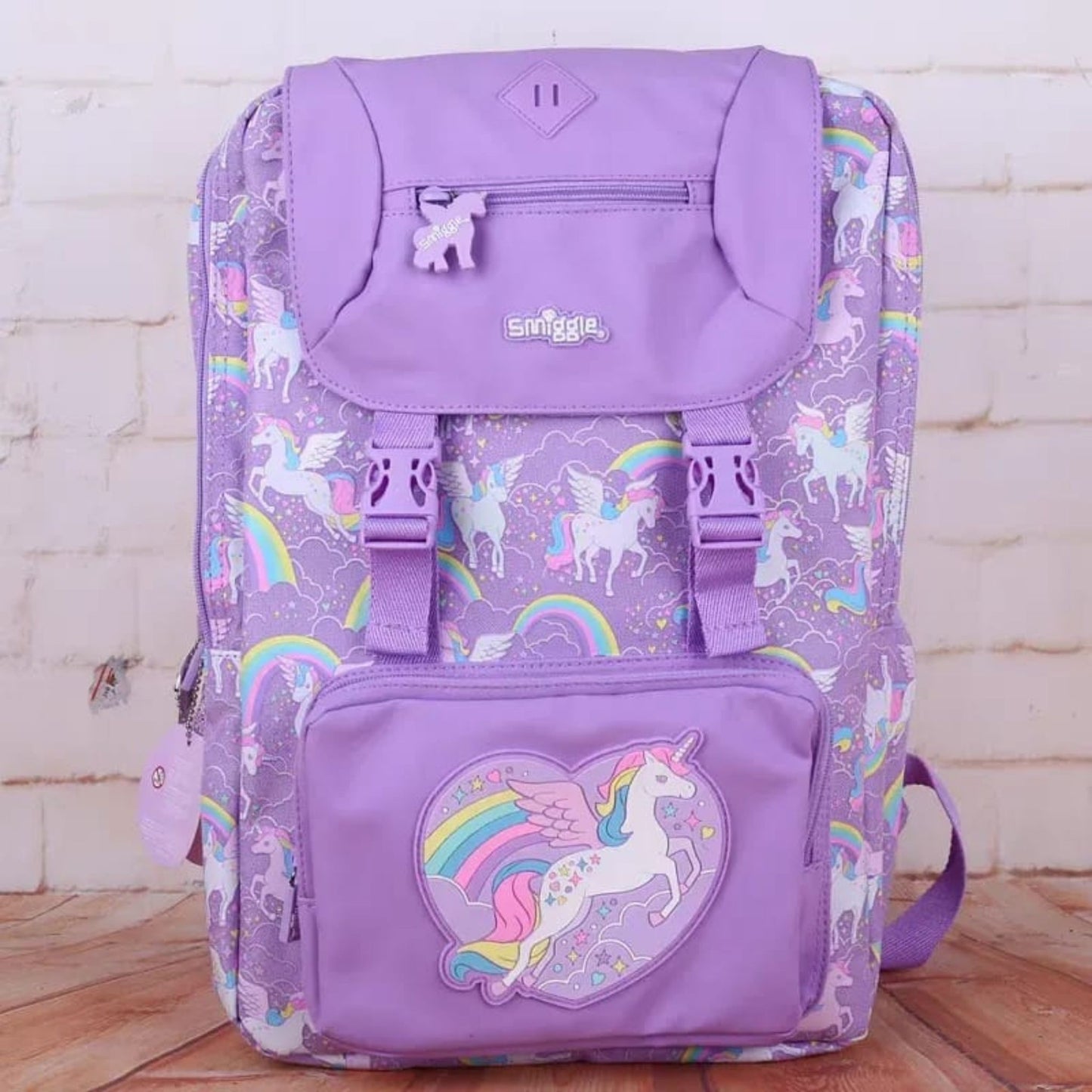 Smiggle Purple Unicorn backpack