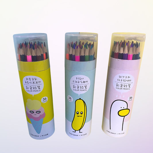 36 piece color pack with attached sharpener