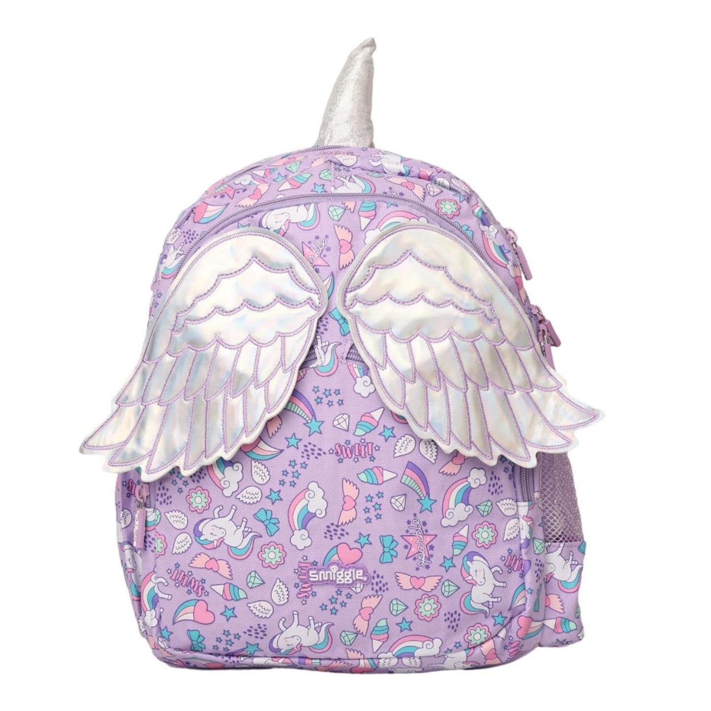 Smiggle Purple Wing backpack