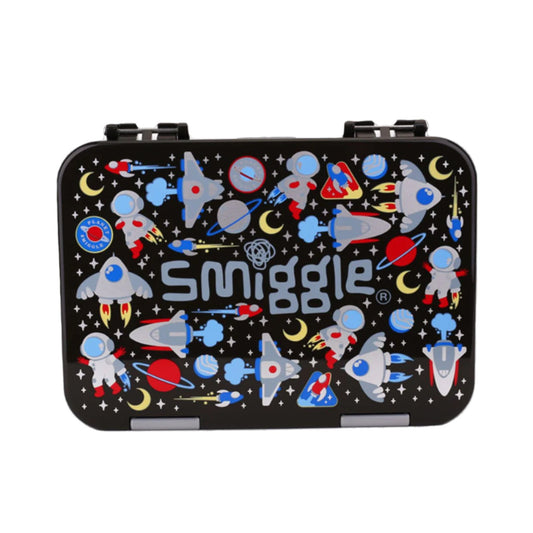 Smiggle Black Space Bento Lunch Box
