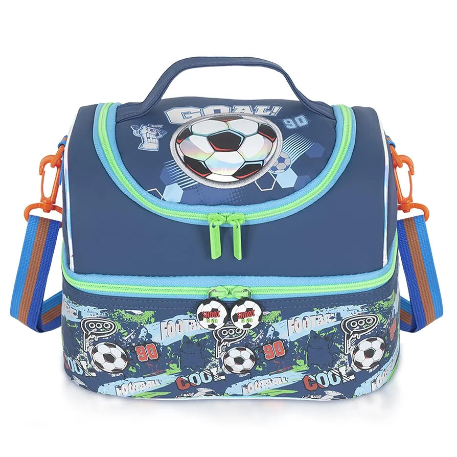 Vest Series Blue Football Duffle Style Lunch Bag