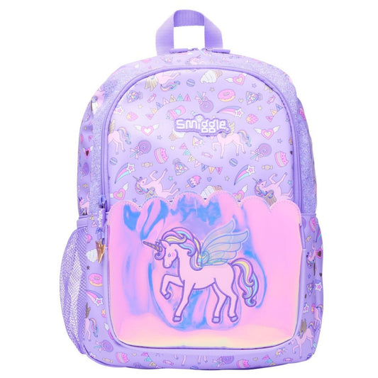 Smiggle Holographic Unicron backpack