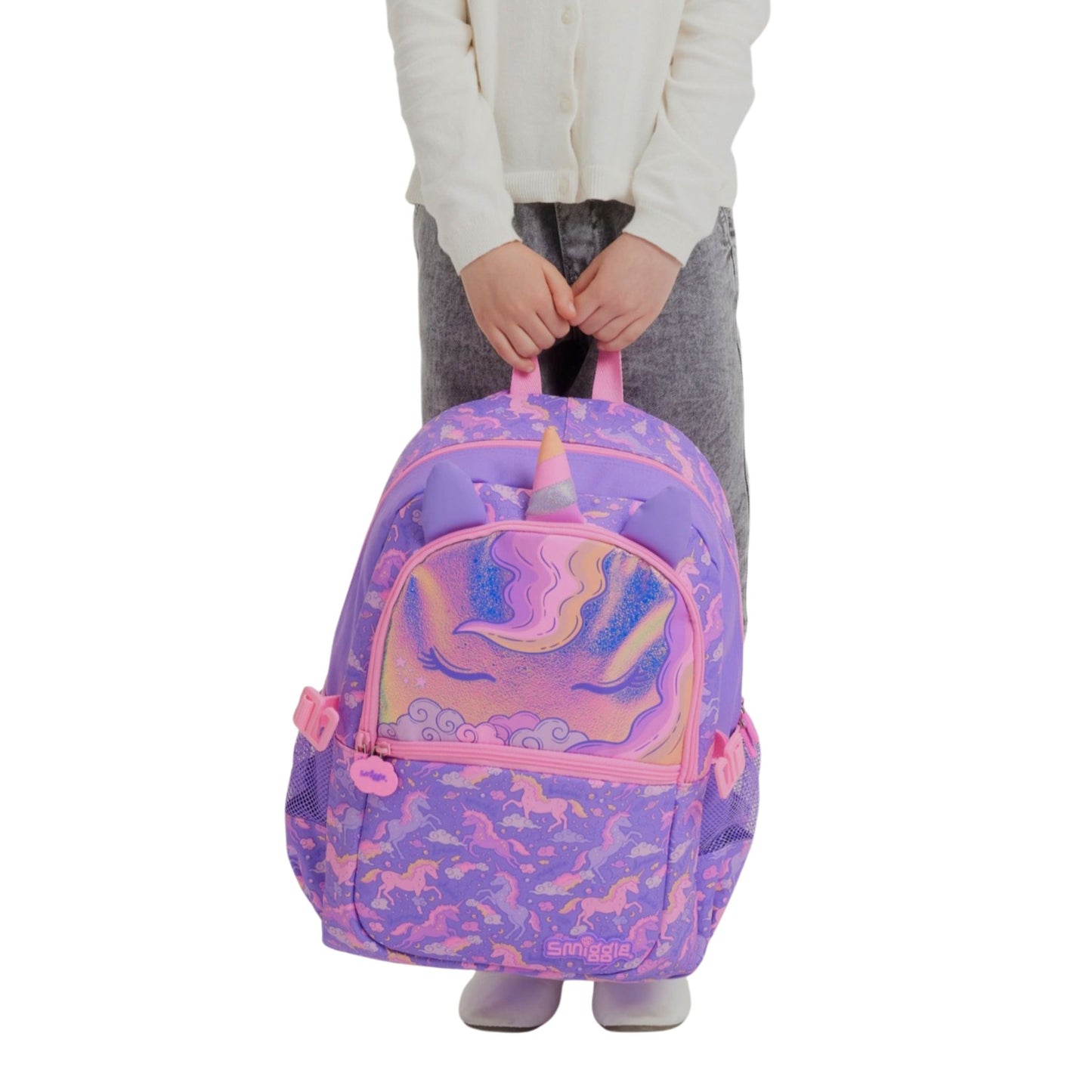 Smiggle purple unicorn backpack