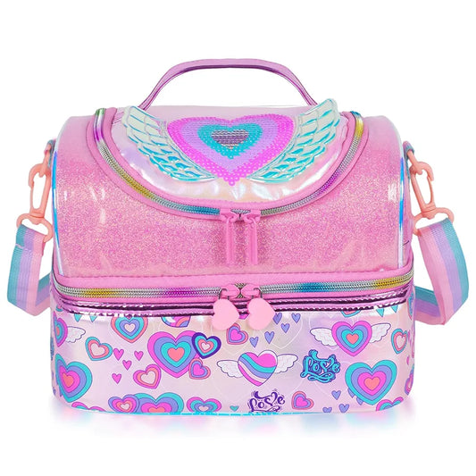 Vest Series Duffle Style Heart Theme Lunch Bag