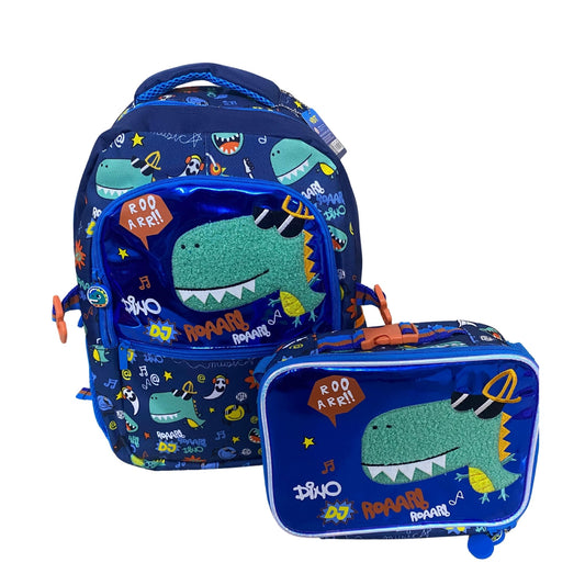 Blue Dino backpack set