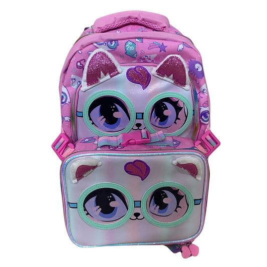 Hot Pink Cat backpack set