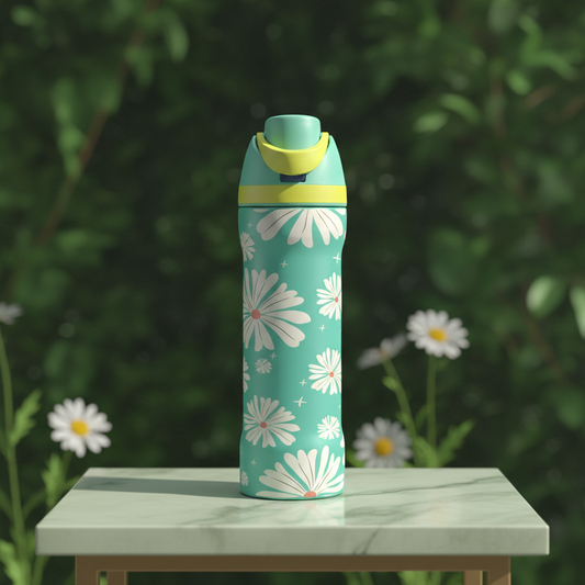 Daisy Mint Bottle – Professional Botanical Background