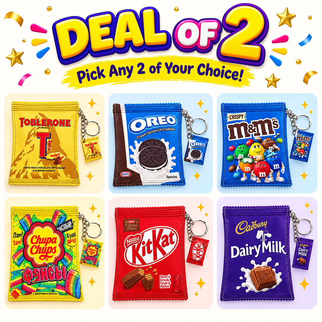 Deal of 2 - Snack Pouch Keychains