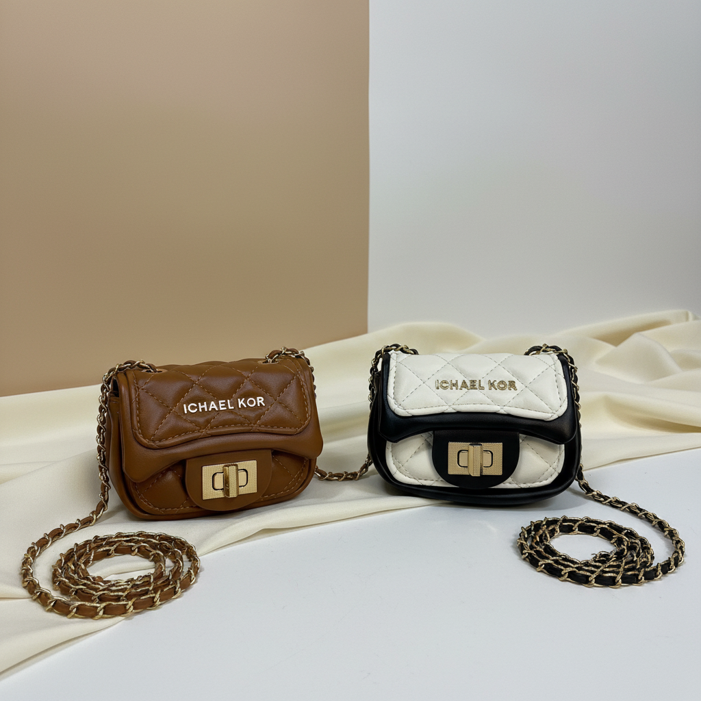 Elegant background for handbags with straps laid down