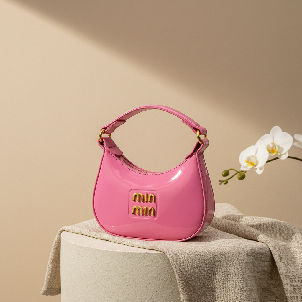Elegant professional background for pink mini bag