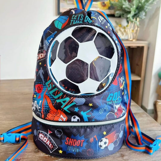 Vest Series Black Football Theme Swim Bag