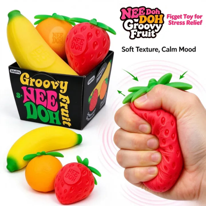 Needo Fruit Basket Squishy ( 3 squishies in one box )