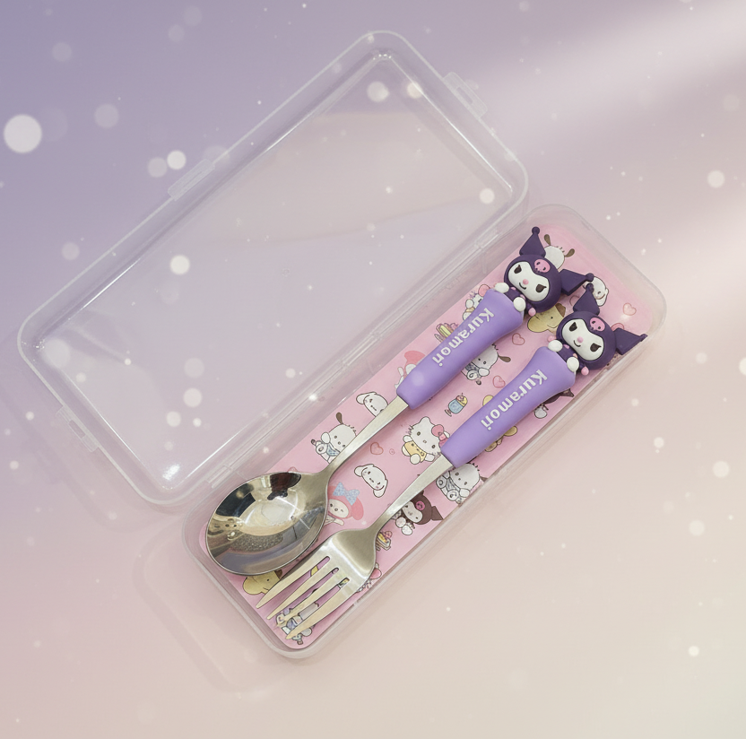 Kuromi Cutlery Set