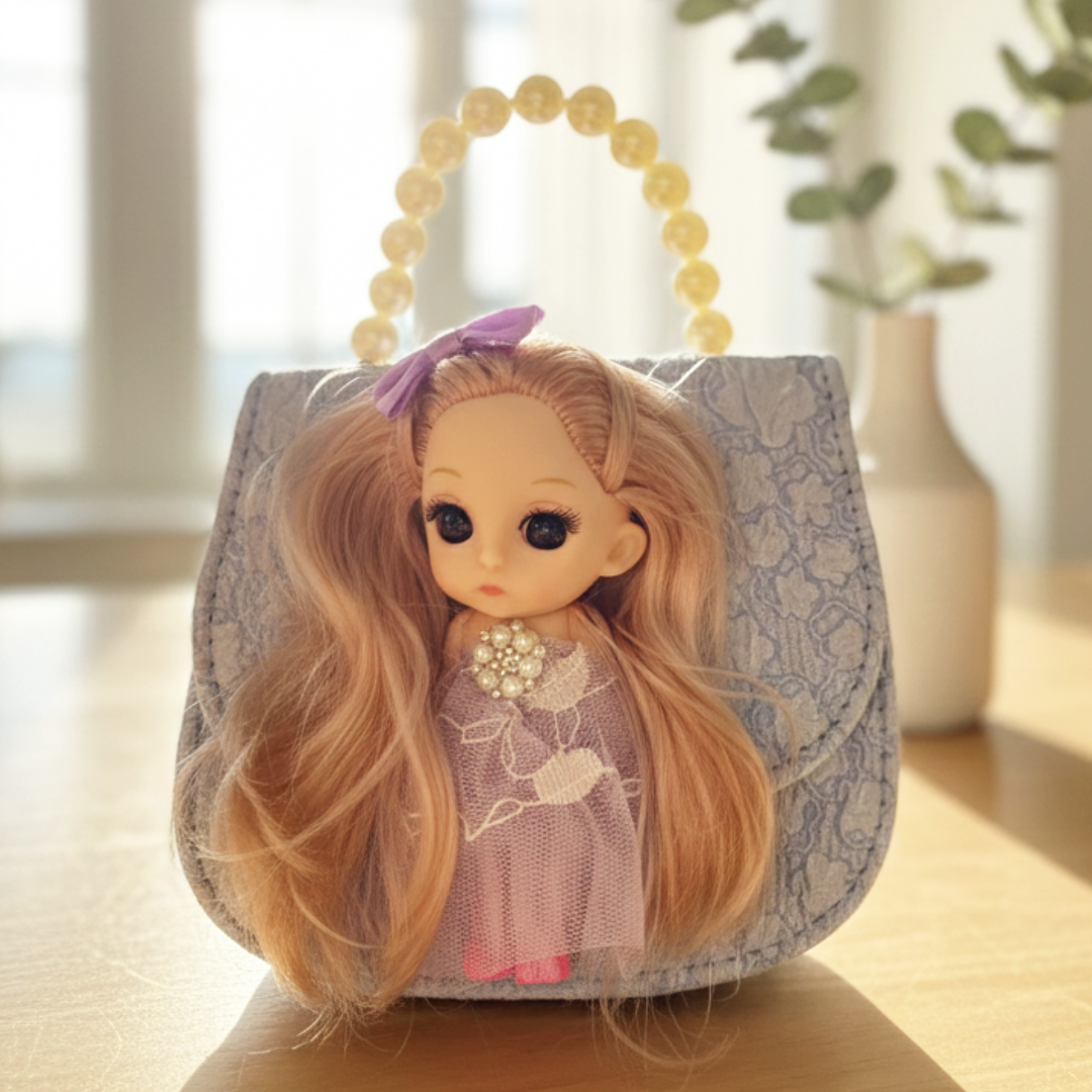 Cute Dolls Bag With Long Chain